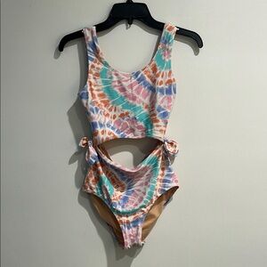 Crewcuts Colorful Tie Dye One Piece Swimsuit - Y16